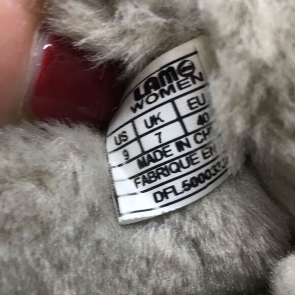 Lamo Audrey Suede and faux fur lined Boots in Dove Gray & Tan Sz 9 ribbon detail - Picture 7 of 16
